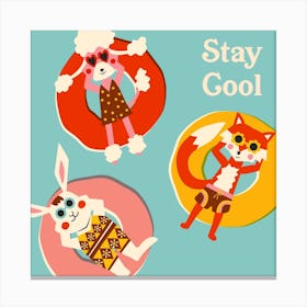 Stay Cool Square Canvas Print