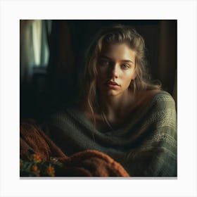 Portrait Of A Young Girl Canvas Print