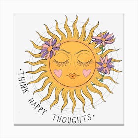 Think Happy Thoughts Canvas Print