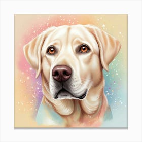 Dreamy Labrador Retriever Portrait with Magical Hues Canvas Print