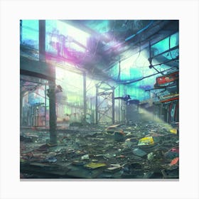 Cyberpunk City 1 Canvas Print