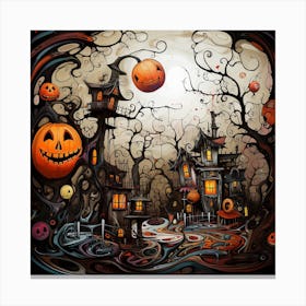 Halloween House Canvas Print