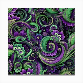 Purple Paisley Canvas Print