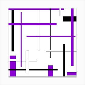 Abstract geometric pattern - Purple Canvas Print