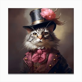 Victorian Cat Canvas Print