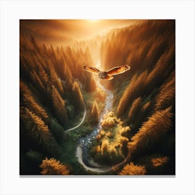 Owl In The Forest 1 Canvas Print