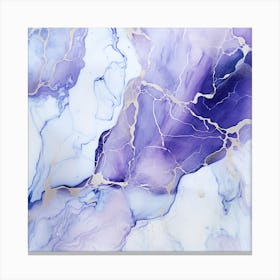 Purple Marble Wall Art Canvas Print