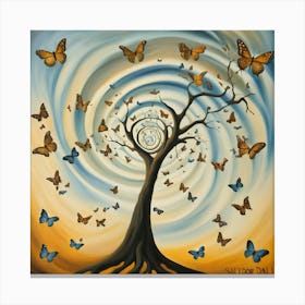 Butterfly Tree Canvas Print