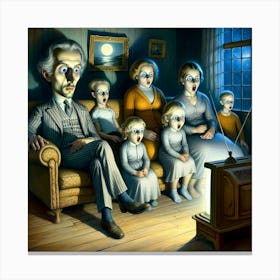 Family Tv Canvas Print