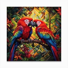 Two Parrots Canvas Print