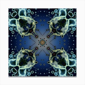 Watercolor Abstraction Blue Indigo Pattern Canvas Print