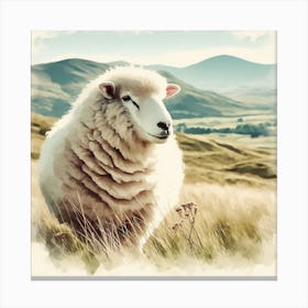 Sheep In The Field 2 Canvas Print