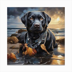 Black Labrador Canvas Print