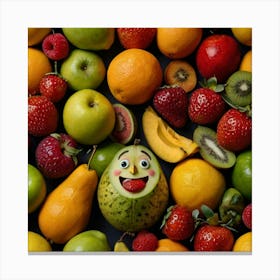 Face Of Fruit Canvas Print