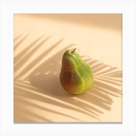Pear On A Beige Background Canvas Print
