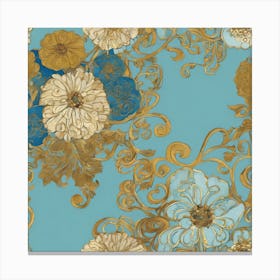 Gilded Blossoms Inspired By Klimt S Art (7) Canvas Print