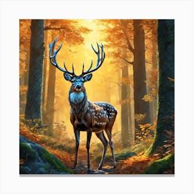 Deer In The Forest 143 Canvas Print