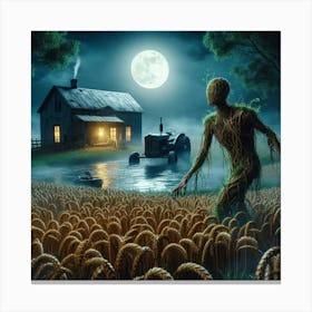 Tree creature in the field 4 Canvas Print