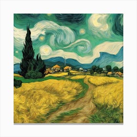 Landscape, Vincent Van Gogh 2 Canvas Print