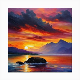 Sunset In Scotland 5 Canvas Print