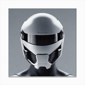 Create A Cinematic Apple Commercial Showcasing The Futuristic And Technologically Advanced World Of The Man In The Hightech Helmet, Highlighting The Cuttingedge Innovations And Sleek Design Of The Helmet And (16) Canvas Print