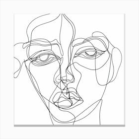 Woman'S Face Canvas Print