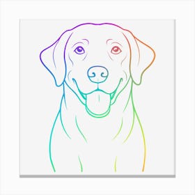 Rainbow Labrador Retriever 1 Canvas Print