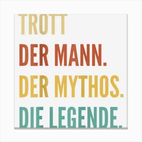 Funny German First Name Design Trott Canvas Print