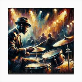 Jazz Drummer 1 Canvas Print