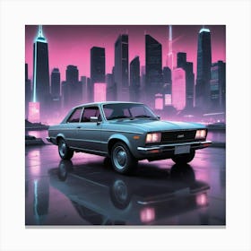 Minimalist 1980s Airbrush Style Painting Canvas Print