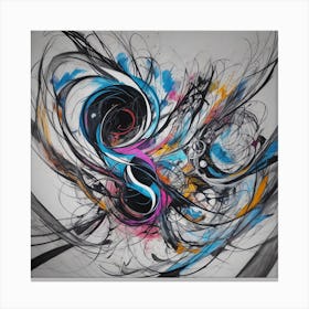 A Drawing Of A Beautiful Abstract Shape 2 Canvas Print