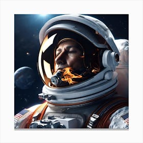 Astronaut In Space 5 Canvas Print