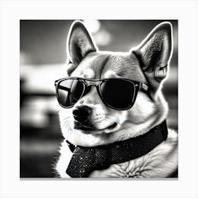 Corgi In Sunglasses 66 Canvas Print