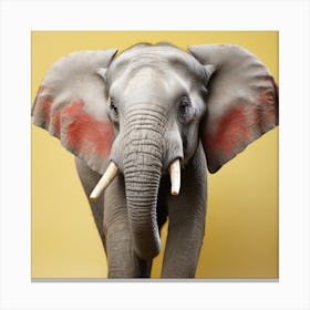 Elephant With Red Tusks Canvas Print