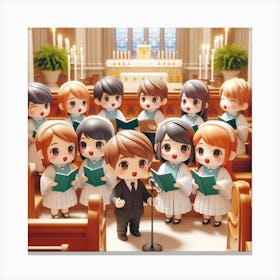 Choir In A Church Canvas Print