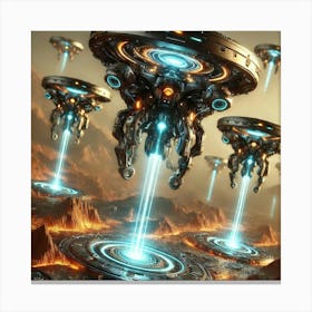 Terraforming Drones Of The Terraformer Battalion Canvas Print