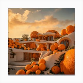 A House Made Of Oranges Canvas Print