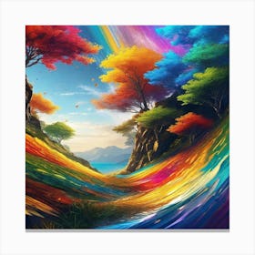 Rainbows In The Sky 2 Canvas Print