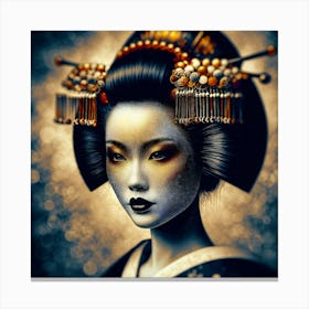 Geisha Creative Illustration Artwork 48 Canvas Print