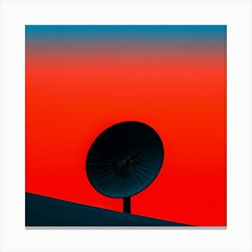 Silhouette Of A Satellite Dish Canvas Print