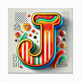 Letter J Canvas Print