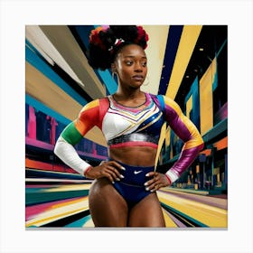 A Stunning Illustration Of Simone Biles The Olympi N7xv3gpsqh6 Kt3siujdma Qhk91hvmtf Uzkkwmf4kba Canvas Print