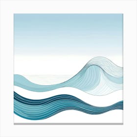 Blue Waves Canvas Print