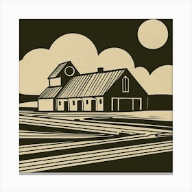 Barn At Night 1 Canvas Print