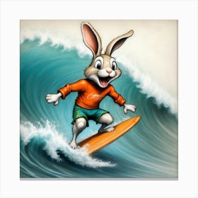 Bunny Surfboard 12 Canvas Print