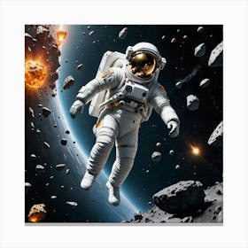 Infinite Horizons: An Astronaut Among Planets Canvas Print