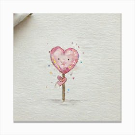 Lollipop Heart 1 Canvas Print