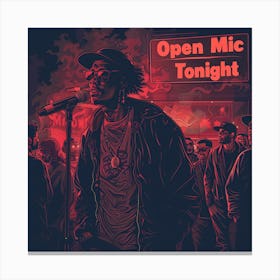 Open Mic Tonight Canvas Print