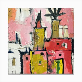 Pink Houses Canvas Print