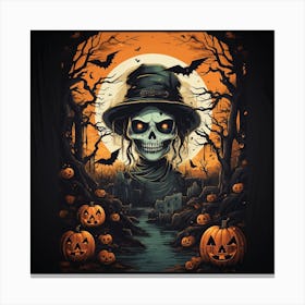 Halloween Skeleton 1 Canvas Print